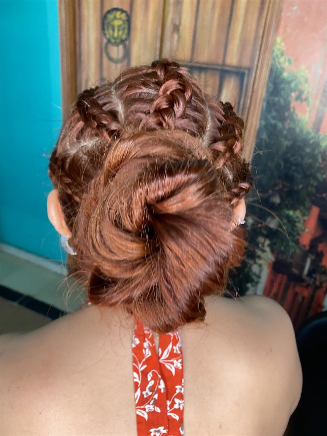 Peinado recogido con trenzas